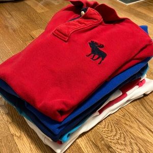 Lot 7 New Abercrombie And Fitch Men’s Medium Polo Shirts